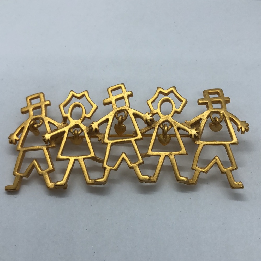 AJC brooch/AJC People Brooch/Vintage Brooch